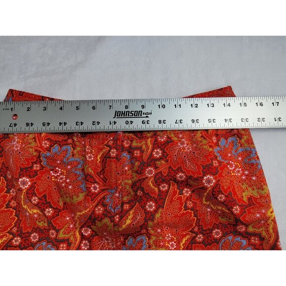 Pendleton Womens Red Paisley Print Pencil Skirt Size 6 Cotton Blend Stretch - Picture 6 of 8